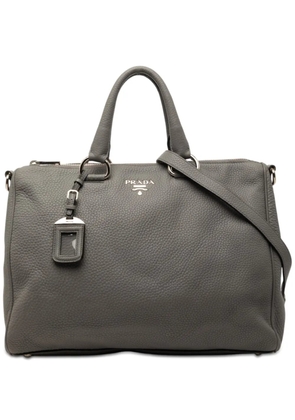 Prada Pre-Owned 2010-2026 Vitello Daino Zip Top satchel - Grey