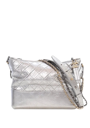 CHANEL Pre-Owned 2016-2017 Medium Aged Calfskin Gabrielle Hobo crossbody bag - Silver