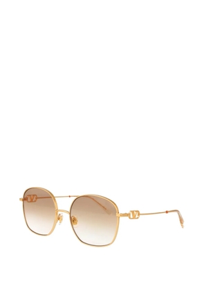 VALENTINO GARAVANI EYEWEAR VLogo geometric-frame sunglasses - Gold