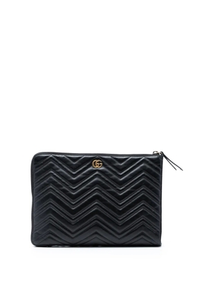 Gucci Pre-Owned 2016-2026 GG Marmont Matelasse Leather Portfolio clutch bag - Black
