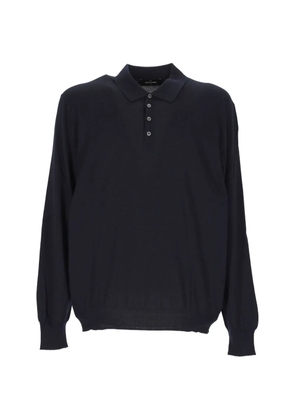 Gran Sasso long-sleeved polo shirt - Blue