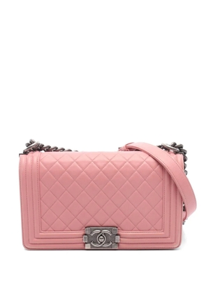 CHANEL Pre-Owned 2015-2016 Boy Chanel chain shoulder bag - Pink