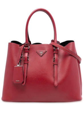 Prada Pre-Owned 2013-2025 Medium Saffiano Cuir Double Handle satchel - Red