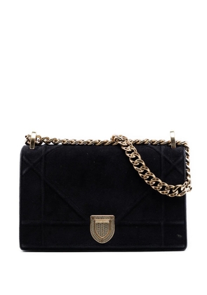 Christian Dior Pre-Owned 2019 Small Velvet Diorama Flap crossbody bag - Black