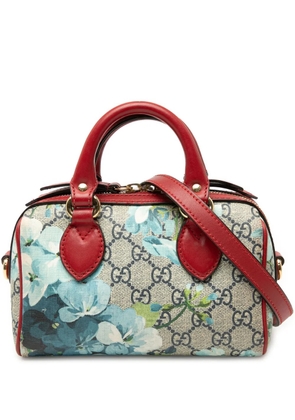 Gucci Pre-Owned 2016-2026 Mini GG Supreme Blooms Boston Bag satchel - Red