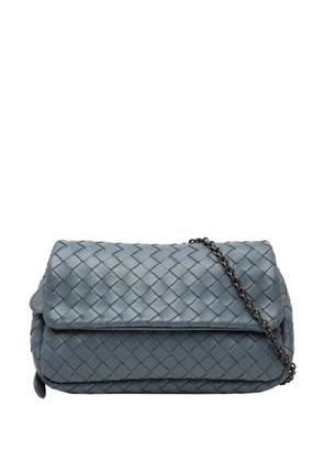 Bottega Veneta Pre-Owned 2012-2026 Mini Nappa Intrecciato Expandable Chain Flap crossbody bag - Blue