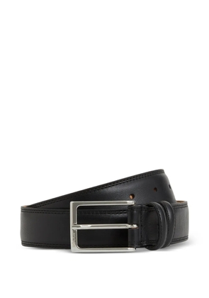 Boggi Milano double-stitched logo buckle belt - Black