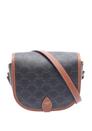 Celine Pre-Owned 2010-2026 Medium Triomphe Coated Canvas Folco crossbody bag - Brown