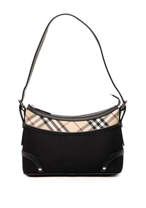 Burberry Pre-Owned 2000-2017 Nova Check Trimmed Canvas shoulder bag - Black