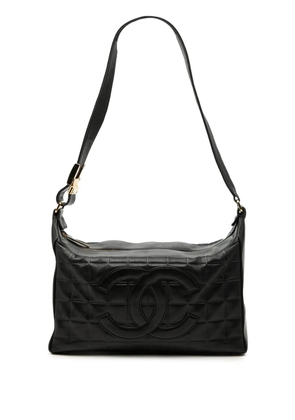 CHANEL Pre-Owned 2000-2002 Medium Lambskin Chocolate Bar shoulder bag - Black