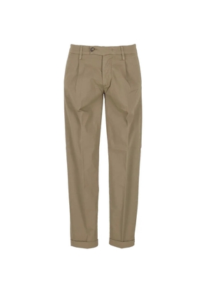 Re-Hash pleated turn-up trousers - Neutrals