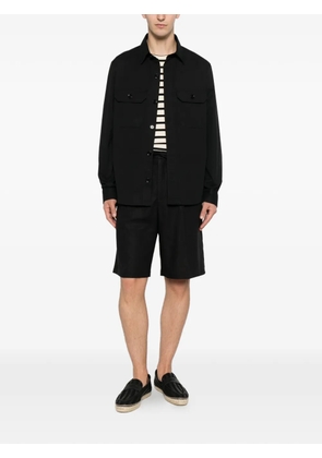 Hevo drawstring pleated shorts - Black