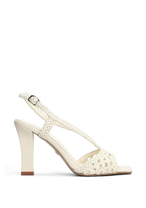Lola Cruz Tabata braided slingback sandals - White