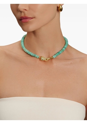 Nialaya Jewelry panther-charm amazonite necklace - Gold