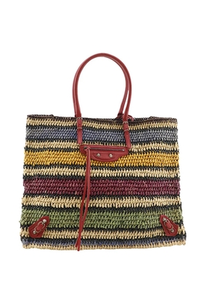 Balenciaga Pre-Owned 2018-2026 Raffia Motocross Panier Basket tote bag - Multicolour