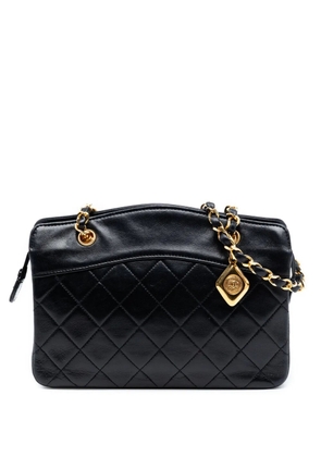 CHANEL Pre-Owned 1989-1991 CC Quilted Lambskin Zip handbag - Black