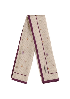 Valentino Garavani floral-print silk scarf - Neutrals