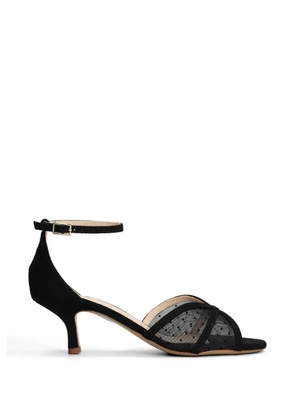 Fabio Rusconi polka-dot mesh sandals - Black