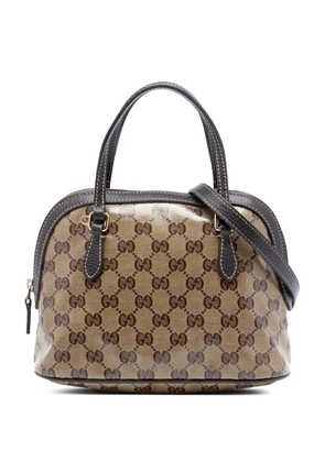 Gucci Pre-Owned 2016-2026 Mini GG Crystal Dome satchel - Brown