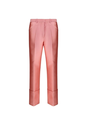 Calvin Klein Eva satin turn-up tailored trousers - Pink