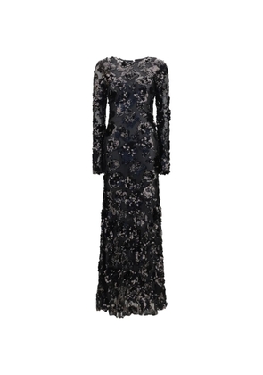 NISSA sequin-embellished open-back maxi dress - Black