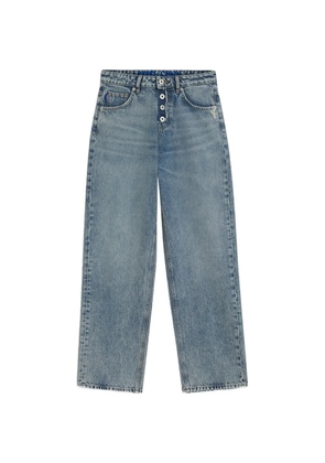 HUGO button-fly faded jeans - Blue
