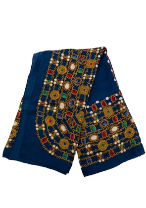 CHANEL Pre-Owned 1990-2010 Gripoix Silk Scarf scarves - Blue