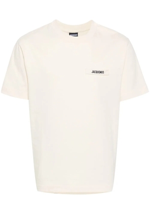 Jacquemus Le Gros Grain embroidered-logo T-shirt - Neutrals