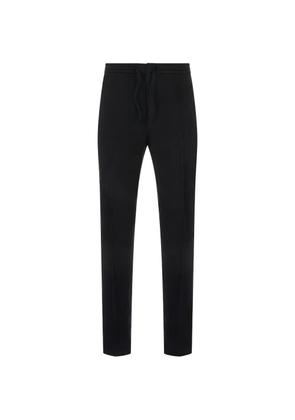 Canali drawstring straight-leg trousers - Black
