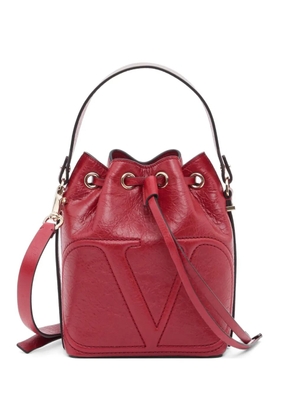 Valentino Garavani VLogo Walk bucket bag in nappa-leather - Red