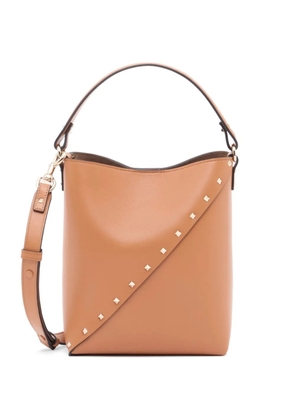 Valentino Garavani Rockstud Wispy calfskin bucket bag - Brown