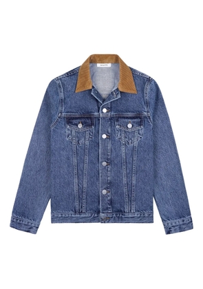 Sporty & Rich contrasting-collar cotton denim jacket - Blue