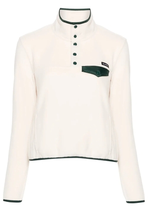 Sporty & Rich logo-patch fleece top - Neutrals