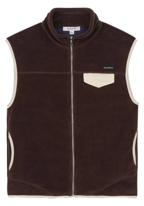 Sporty & Rich zipped polar vest - Brown