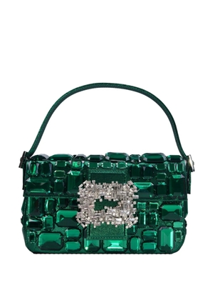 Gedebe stone-embellished buckle tote bag - Green