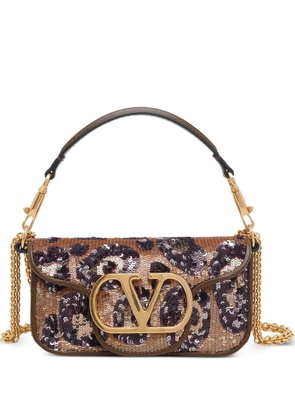Valentino Garavani VLogo Signature embellished shoulder bag - Neutrals