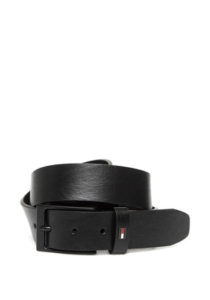 Tommy Hilfiger logo-plaque buckle belt - Black