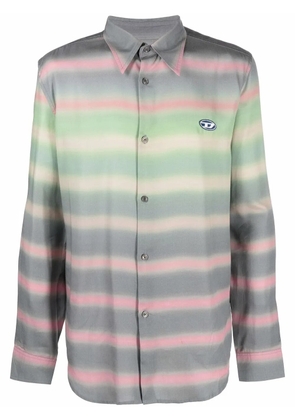 Diesel striped button-up shirt - Green