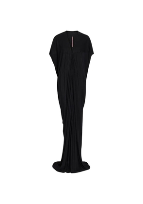 Rick Owens Lilies draped V-neck maxi dress - Black