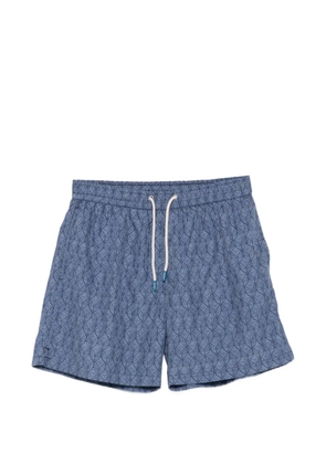 FeFè geometric-print drawstring swim shorts - Blue