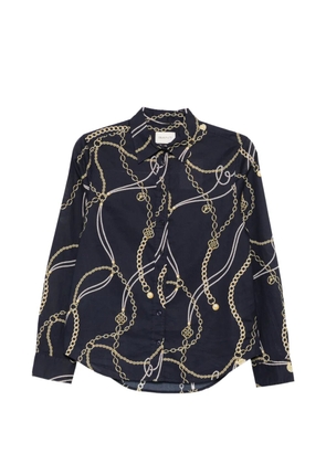 Gant chain-print long-sleeved shirt - Blue
