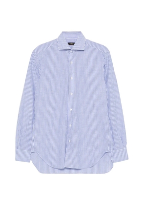Barba striped long-sleeve shirt - Blue