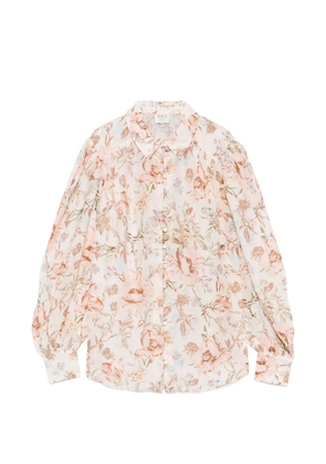 Hemant And Nandita Ezra floral-print puff-sleeve shirt - Pink