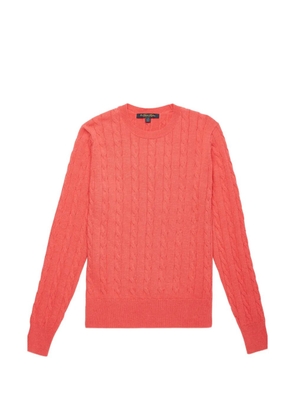 Brooks Brothers cable-knit crew-neck sweater - Red
