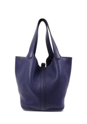 Hermès Pre-Owned Picotin MM togo leather tote bag - Blue
