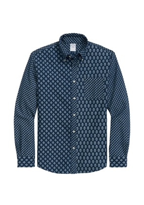 Brooks Brothers buttoned patterned shirt - Blue