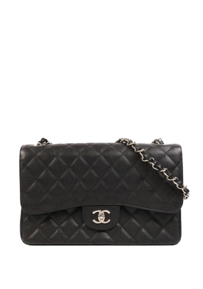 CHANEL Pre-Owned large Double Flap Caviar leather shoulder bag - Black
