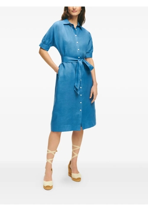 Brooks Brothers belted button dress - Blue