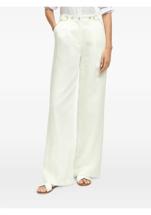 Brooks Brothers pleated wide-leg trousers - Neutrals