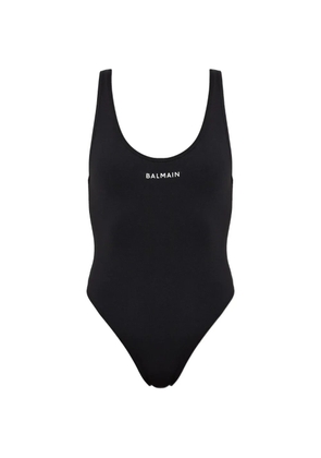 Balmain logo-print swimsuit - Black